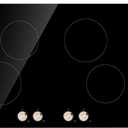 VEVOR Induction Cooktop, 6600W Electric Countertop Burner, 4 Burner Knob Control Stove, Built-in Induction Cooktop with 12 Temperature Settings, Glass Surface, Auto Shut-Off