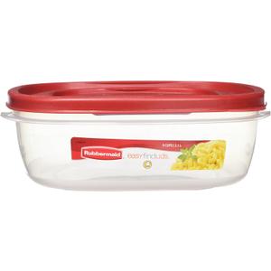Rubbermaid 7J71 Easy Find Lid Square 9-Cup Food Storage Container and Lid (Pack of 4)