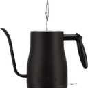 Bodum 34oz Bistro Gooseneck Electric Water Kettle, Pour Over Coffee & Tea, Stainless Steel, Matte Black