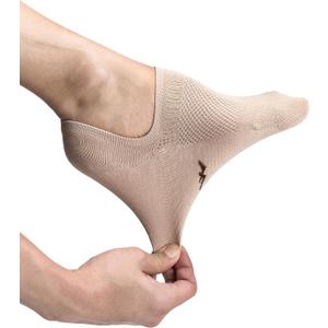 Pro Mountain Thin No Show Socks Seamless Wide Toe Box 6 Pack Liner Unisex Size S to X-Large Cotton Footies (Medium)