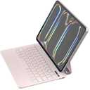 ZENLU iPad Pro 11 M4 2024 Case with Keyboard Pink, Magic-Style Keyboard, Multi-Touch Trackpad, Floating Cantilever Stand, Smart Backlit Keyboard Case for 11" iPad Pro 5th Gen