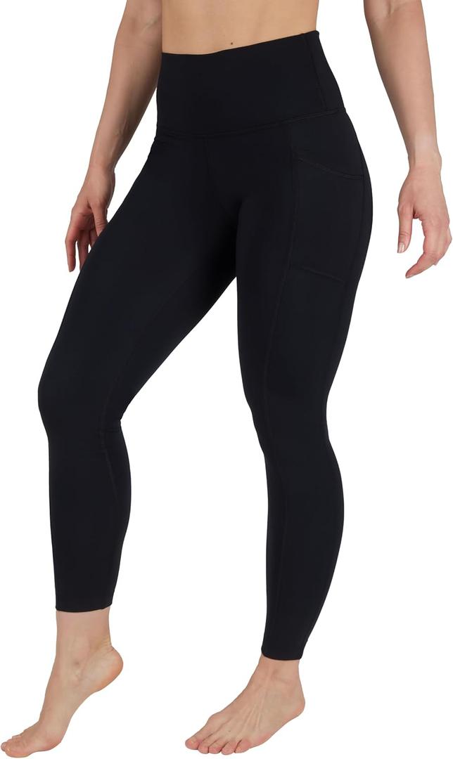 Yogalicious Squat Proof Fleece Lined Legging High Waisted Thermal Winter Running Pants for Women (Black, L)