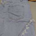 DFGIGT Mens Baggy Jeans Street Rock Style Fringe Frayed Edges Jeans Patchwork Wide Leg Skater Denim Pant Size M