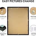 Hongkee 24x32 Poster Frame, Black Wood Style, Wall Mounting