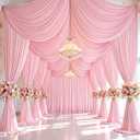 20x20 FT Pink Backdrop Curtain for Parties Wrinkle Free Photo Backdrop Curtains Polyester Wedding Back Drop Cloth Background for Birthday Photography Portraits Pet Photoshoot Prom Decoration