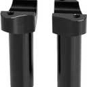 Aluminum 4.5" Straight Handlebar Risers Fit for Harley 1 inch Handlebars Heritage Softail Dyna Street bob Sportster XL 883 1200, Black
