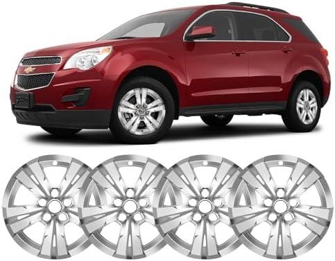 TULALUX Wheel Skins Compatible with Chevy Equinox 2010-2017; 17 inch Wheel Covers; Set of 4 Packs (Chrome)