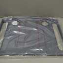 Bluestone Walker Tray Table with 2 Cup Holders, Gray