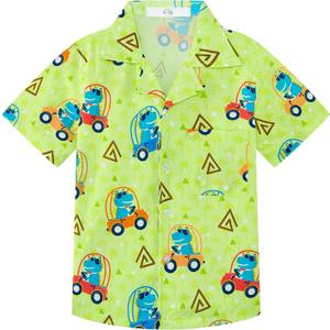 APTRO Boy's Hawaiian Shirt Tropical Beach Casual Summer Shirt #KB02 12-13 Years