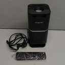 Smart Projector with WiFi and Bluetooth, 4k Support Portable Outdoor Projector, 200 ANSI Lumens, 210° Rotatable Stand, Auto Keystone, Built-in App Movie Proyector for Home & Camping (Black)