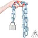 Security Chain and Lock - 39 Inch Heavy Duty 8mm Galvanized Anti-Rust and Anti-Theft Chain With Padlock for Bike, Bicycle, Scooter, Motorcycle, Door, Gate, Fence