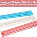 TIASUSAN 4PCS Mahjong Racks with Pushers (White), American Mahjong All-in-one Tile Rack with Pusher Combo