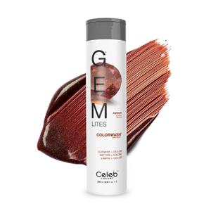 Celeb Luxury Colorwash Color Depositing Shampoo - Color Refresher, Vegan Hair Dye, Bondfix Bond Rebuilder, Viral and Gem Lites (Amber)