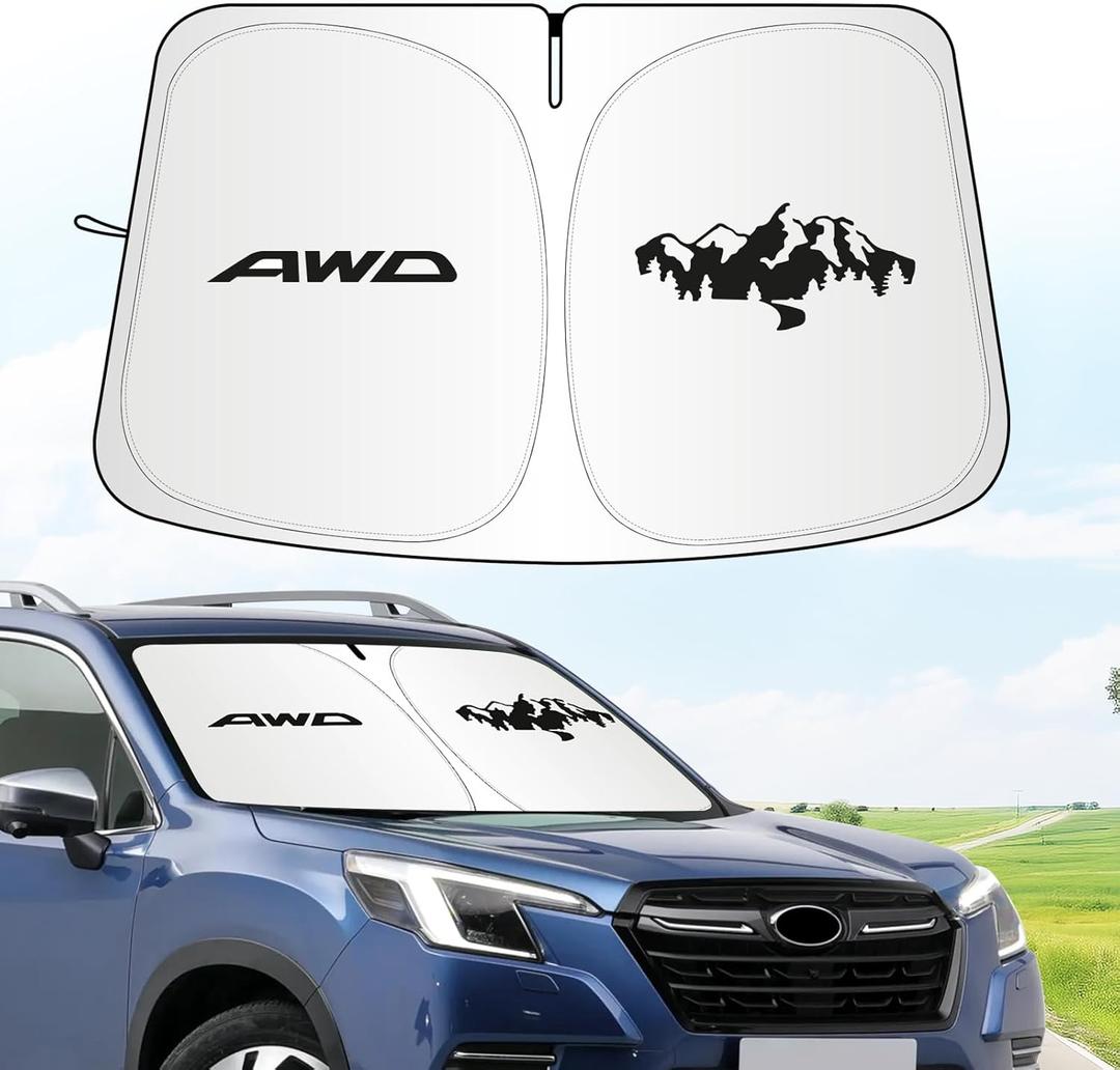 for Subaru Forester Sun Shade 2014-2025 2026, Car Front Window Covers Sun Visor Protector, Foldable Blocks UV Rays Windshield Sunshade for Subaru Forester Accessories