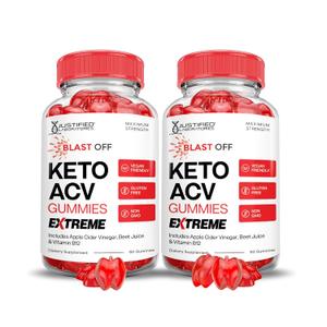 (2 Pack) Blast Off Keto ACV Gummies Extreme 2000MG Blast Keto Gummies Apple Cider Vinegar Formulated with Pomegranate Beet Juice Powder B12 Vegan Non GMO 120 Gummys (EXP 05/05/26)