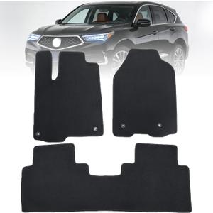 GXARTS Car Floor Mats Carpet Full Set All-Weather Protect Compatible with Acura RDX 2013 2014 2015 2016 2017 2018 | Waterproof Black Car Mats with Anti-Slip Backing 16"L x 13.5"W x 1"Th