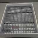 PODOO Rabbit Litter Box  Training Potty Tray for Guinea Pig & Small Pets  Spacious Grid Pan with Low Entrance, Easy-Clean & Odor-ResistantHelps Keep a Clean Cage and Reduce Mess (Medium)