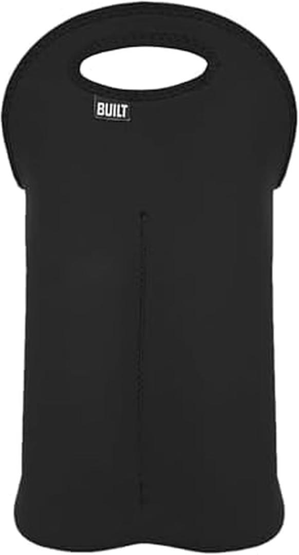 BUILT 2B-BLK 2-Bottle Stain Resistant Neoprene /Water Bottle Carry Tote, Black