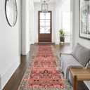 vivorug Runners for Hallways 2'x10', Non Slip Washable Rug, Carpet Runner for Kitchen Laundry Room Bedroom, Ultra Soft Rug Runner with Rubber Backing, Cherry Red/Spice