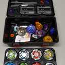 Battle Spinning Top Set with 12 Colorful Tops, Launchers and Accessories, Combat Game Collection