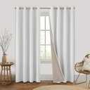 HOMEIDEAS Sage Green 100% Blackout Curtains, 2 Panels Faux Linen Room Darkening Curtains 52 X 84 Inches Thermal Insulated Grommet Fall Drapes for Living Room, Bedroom