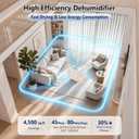 Dehumidifier, 4500 Sq.Ft Dehumidifier for Basement, with Drain Hose, Humidity Control and Auto Shut-off, Quiet Smart Compressor for Home, Bathroom, Garage and Large Rooms