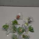 HappyHapi 12 Pcs Artificial Succulents Mini Fake Plants Unpotted Faux Succulent for Craft, Small Plastic Succulents Assortment in Flocked Green Floral Decor for Party, Cake, Garden & Outdoor