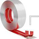 40 Feet Flexible Corner Protector Trim Molding 1.6 in Width Peel and Stick Molding 90 Inside & Outside Corner Guards Trim for Tile and Wall Edges Gaps, Furniture and Wall Repair - Silver