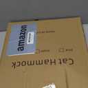 Cordless Cat Window Perch, Foldable Cats Hammock Window Bed with Metal Frame, Soft Cover, Large Suction Cups, Indoor Kitten Window Resting Seat for Spring/Fall, Creamy