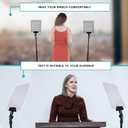 iPresent PRO Portable Presidential Teleprompter for iPad Tablet & Monitor with Remote Control, Hardcase & APP, Live Events Public Speaking & Conference, Speech Prompter Stage Autocue