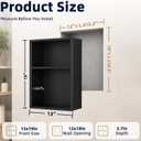 Stainless Steel Shower Niche with Double Shelves, 18" X 12" Shower Shelves Organizer, Recessed Niche for Wall Insert, Bathroom Shower Shelf for Inside Shower, No Tile Needed, Matte Black