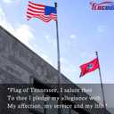 Tennessee State Flag 3x5 ft, TN State Flag,The Volunteer State Flag with Heavy Duty Embroidered Star, Outdoor Indoor All Weather Nylon Flag with Strong Canvas Header/Brass Grommets