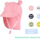 Baby Toddler Sun Hat Beach Hat for Boys and Girls UPF 50+ (2-4T, Pink)