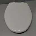 Bemis 7300SLEC Slow Close Toilet Seat, Easy Clean Hinges and Durable Plastic Seat, Made in USA, Elongated, White