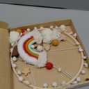 Baby Crib Mobile for Boys Girls Rainbow Nursery Mobile Gender Neutral Hand-Crocheted Mobile Ceiling Mobile - Rainbow, Clouds, Moon