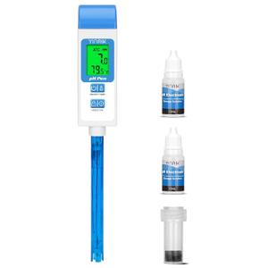 pH Meter for Water Digital pH Tester with 4.6in pH Probe Lab pH Gauge pH Reader with ATC for Canning Professional pH Temperature Test Kit for Narrow-Necked Bottle Solution Kombucha and Home Brewing