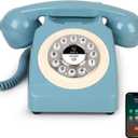 Sangyn Bluetooth Landline Phone with Handset and Speakerphone, Retro Bluetooth Home Phone, Classic Bluetooth Desk Phone, Cordless Bluetooth Telephone with USB Rechargeable