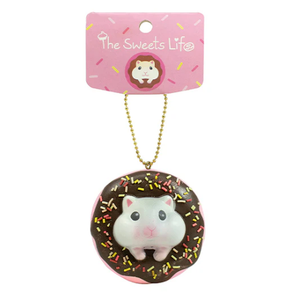Hamster Squishy Toys - Slow Rising Squishy Toy  Strawberry Chocolate Donut  Squishy for Kids, Girls, Boys, Adults 10 Pack