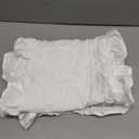 HunnmingRe White Ruffled Table Runner 72 inch Scalloped Table Runner Cotton Flounces Washable Shabby Farmhouse Rustic Home Kitchen Decoration for Wedding Rectangle Bride Shower Christmas Party