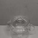 3L(96oz) Glass Simmer Cooking Pot with LidHandmade Borosilicate Glass Stockpot with Graduations - Glass Saucepan with Cover for Cooking and Serving