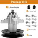 918-04125C 918-04126 618-04126 918-04125 Mower-Spindle Assembly Fit for Cub Cadet 50 inch Spindle Fits for Cub RZT50 LT1050 Lawn Mower LT1050 RZT50 LT1550 LT1554 LTX1050 LGTX1054 (2Pack)