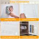 Kitchen Cabinet Straw Holder: Acrylic Organizer and Hanging Lid Rack with Adhesive for Door Cup Tumbler Accessories Storage Set