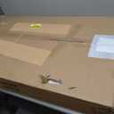 PRAISUN 53" L Shaped Computer Desk, Power Outlets, Monitor Stand, White