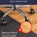 Office Chair Mat for Hardwood Floor Under Desk Computer Rolling Chair Mat for Wood/Tile Floor Non-Slip Heavy Duty Desk Rug PVC Plastic Hard Floor Protector 36" x 48" (Espresso)