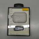 MAGEASY Skin AirPods Pro 2 Case with Carabiner Clip Included, Shockproof Silicone Case for AirPod Pro Case Cover for 1st & 2nd Generation, Stain-Resistant, Wireless Charging (Starlight White)