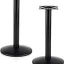 Leinuosen 2 Pack Cast Iron Round Pedestal Table Base, 28" Tall, 18" Dia