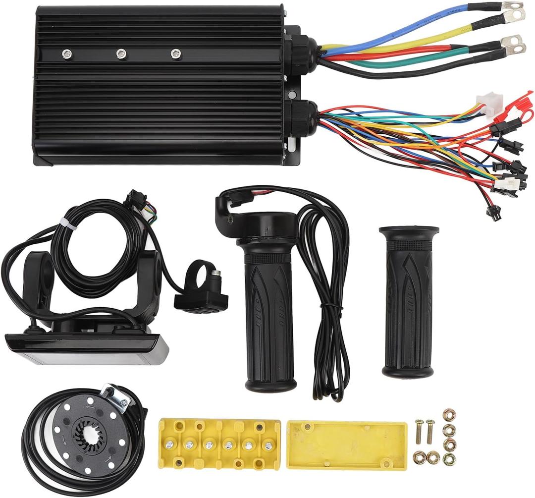 Tbest Brushless Motor Controller Kit, 80A 60V 72V 2000W 3000W 5000W Hall Brushless Motor S966 LCD Display 20X Speed Adjustment Throttle Kit Tbest Brushless Motor Controller Kit, 80A 60V 72V 2000W 3000W 5000W Hall Brushless Motor S966 LCD Display 20X Speed Adjustment Throttle Kit