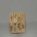 Dizdkizd 8 Pieces Wood Mounted Rubber Stamps, Plant and Flower Decorative Wooden Rubber Stamp Set for DIY Craft, Diary and Craft Scrapbooking