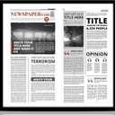 11x22 Frame for Two Newspapers Double Newspaper Frame Black Double Photo Mat UV Resistant Picture Mat with Hanging Hardware for Newspaper Display Wall Art Decor(White)