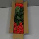 Artificial Geraniums Flowers for Outdoors Fall Decor, Fake Mums 4 Bundles UV Resistant Fake Geraniums Fall Flowers Silk Faux Plants for Home Planter Gardens Table Patio Porch Summer Decor(Red)